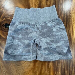 Violate the dress code gray camo shorts
